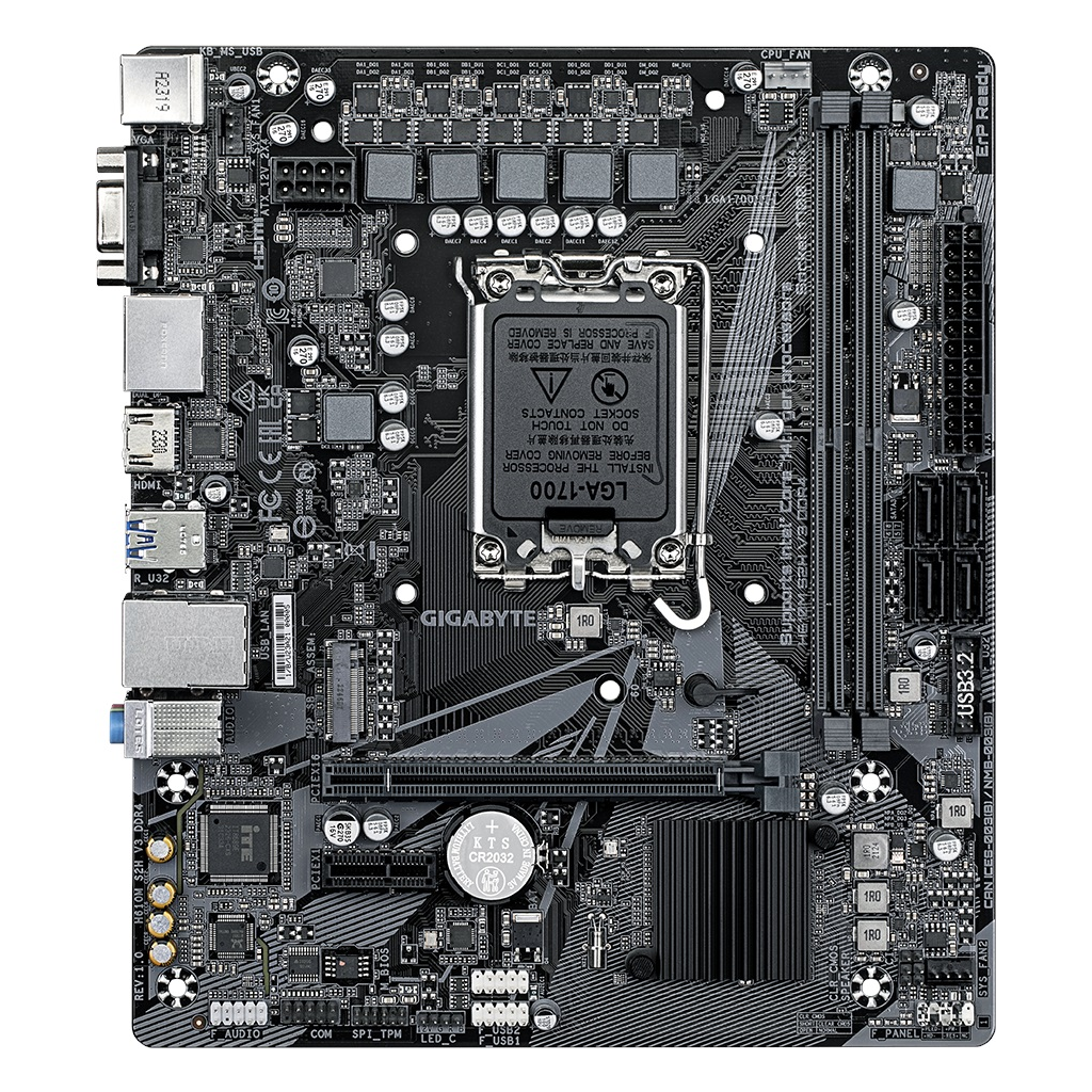 GIGABYTE H610M S2H V3, DDR4, rev1.0, 2xDDR4, M.2, D-SUB, HDMI, DP, 12-13.14.Nesil, LGA1700 Soket, Anakart - Gigabyte - görsel 4