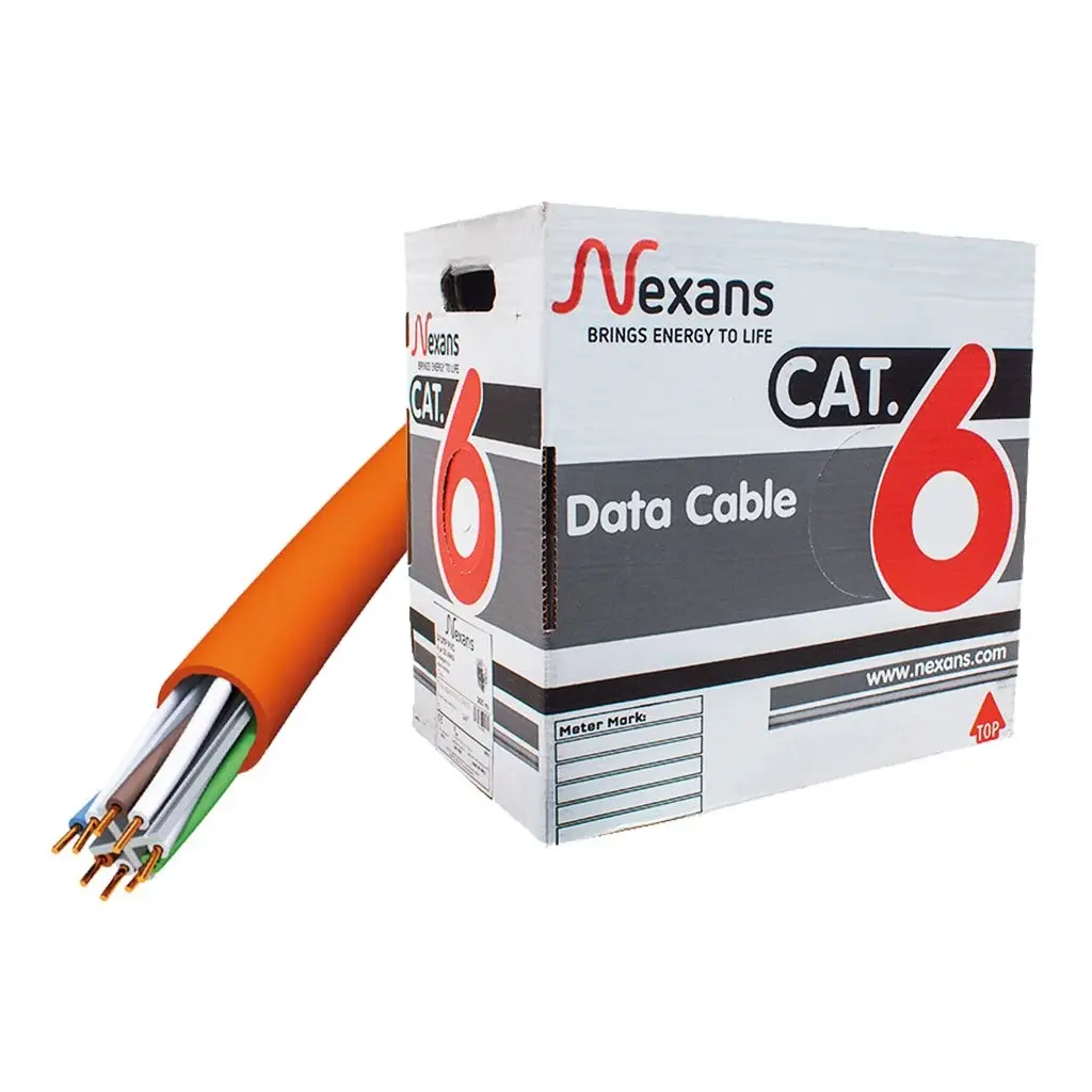 NEXANS NEX1611TFA, TURUNCU, CAT6, 305M, 23AWG (0,58mm), UTP, %100 Bakır, LSZH Halogen Free, Kablo - Nexans