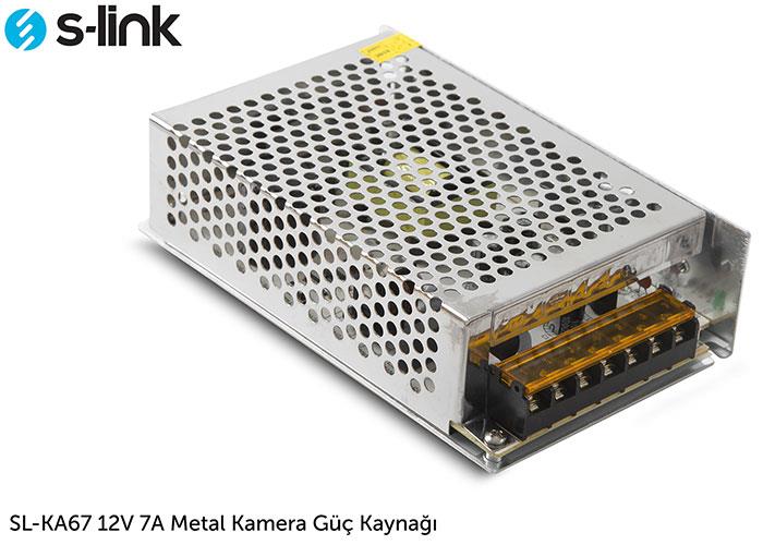 S-LINK SL-KA67 12V 7 Amper Metal Adaptör