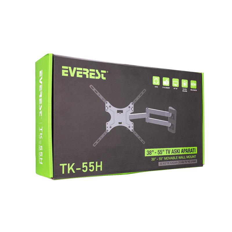 EVEREST TK-55H 32"-55" HAREKETLİ MAX 30KG ASKI APARATI - Everest - görsel 2