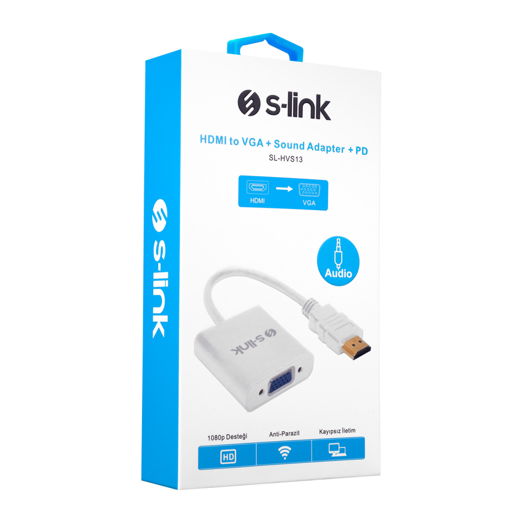 S-LINK SL-HVS13, HDMI To VGA+Audio+PD Çevirici - S-Link - görsel 4