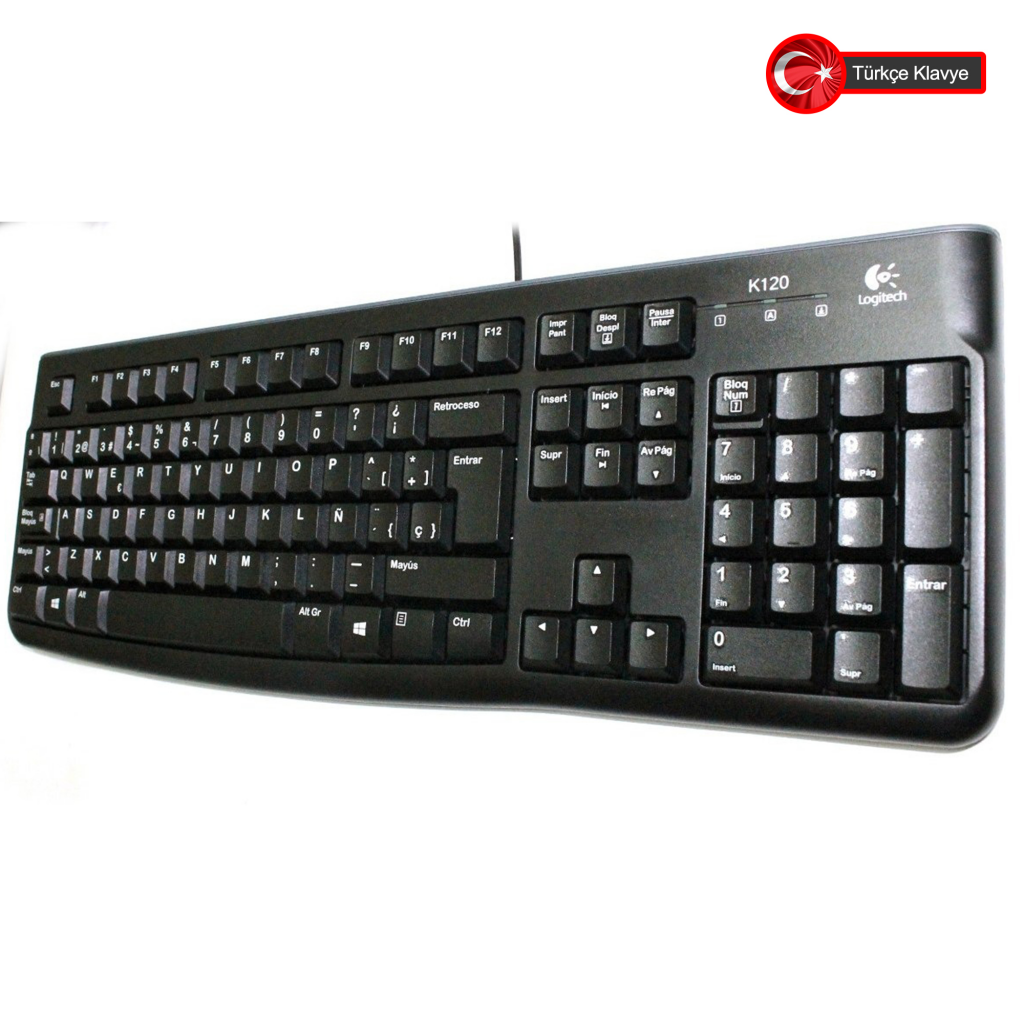 LOGITECH K120 Q Türkçe USB Standart Siyah Klavye - LOGITECH - görsel 4