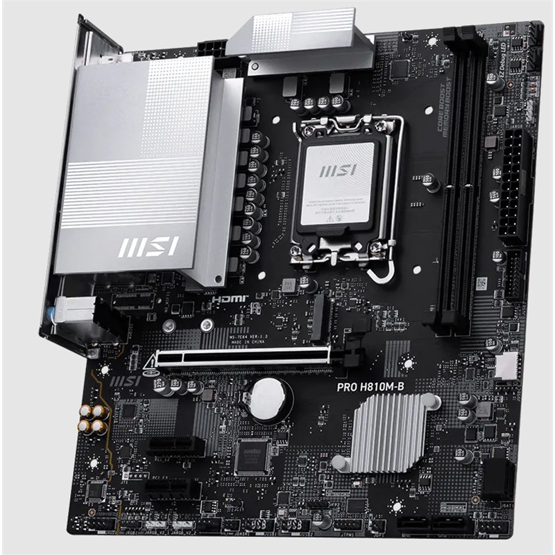 MSI PRO H810M-B DDR5 6400MHZ 1XHDMI 1XDP 1XM.2 MATX 1851P (INTEL ULTRA PROCESSORS SERIES 2) - Msi - görsel 3