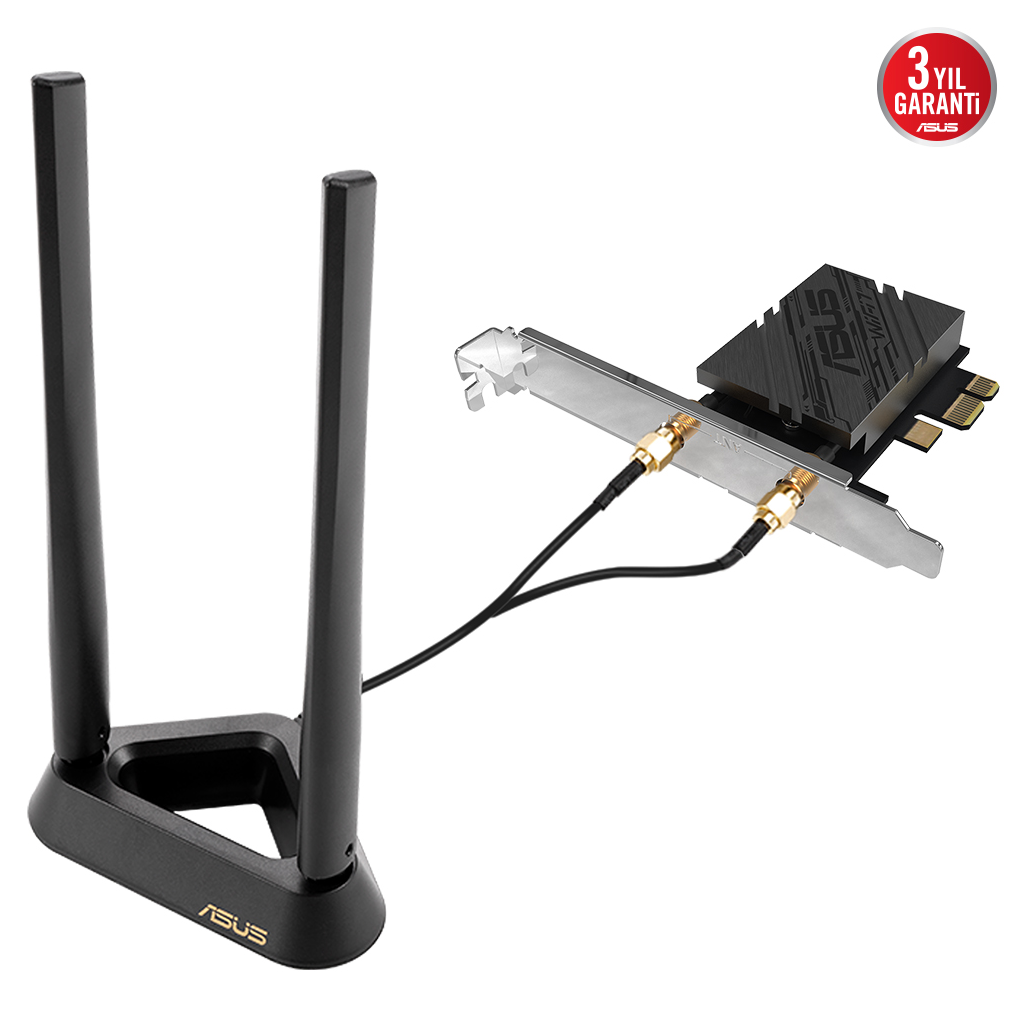 ASUS PCE-BE92BT, WIFI7, BE9400, 5764-2882-688Mbps, 6GHz-5GHz- 2.4GHz, Bluetooth 5.4, PCIe Ağ Adaptörü - Asus - görsel 4