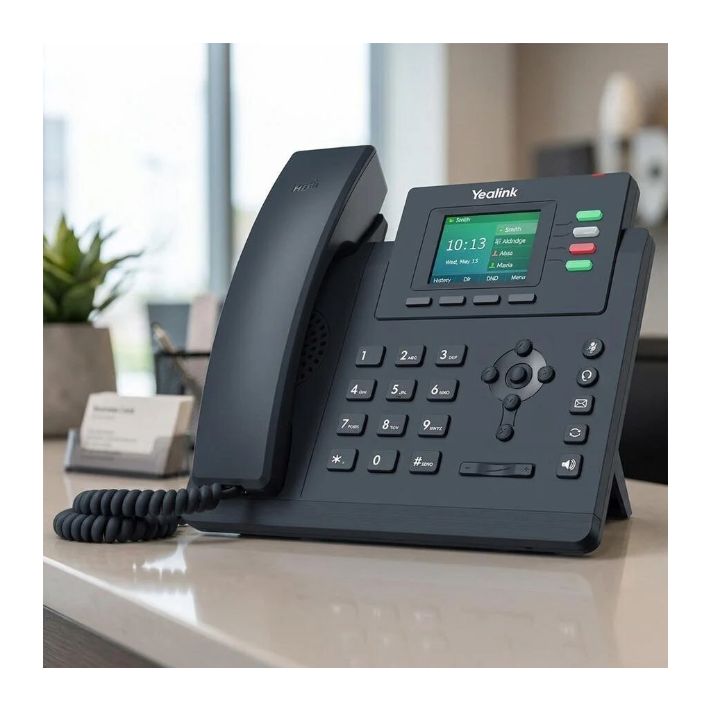 YEALINK SIP-T33G, Masaüstü, Kablolu IP TELEFON, Siyah, 2.4" Renkli Ekran, 2xGigaBit Ethernet Portu, PoE Destekli - Yealink - görsel 3