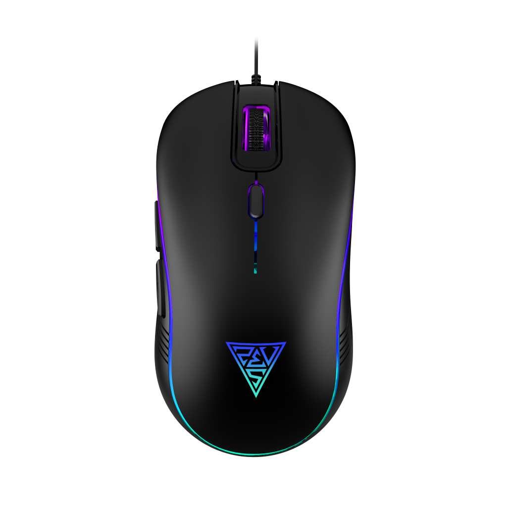 GAMDIAS AURA GS3, Çok Renkli Aydınlatma,  USB Kablolu, 6 Programlanabilir Buton, Gaming Mouse, 3.600 DPI, Siyah - Gamdias
