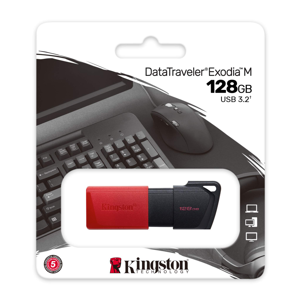 KINGSTON DTXM/128GB DT ExodiaM 128GB USB 3.2 Siyah/Kırmızı USB Bellek - KINGSTON - görsel 2