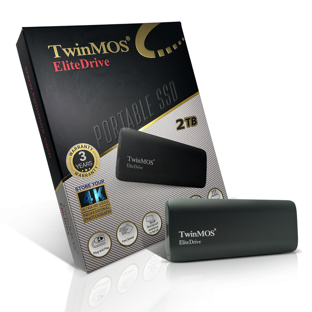TWINMOS PSSD2TBMEDB Mini 2TB USB 3.2 Gen 2 Type-C Koyu Gri Taşınabilir SSD Harddisk - TWINMOS - görsel 2