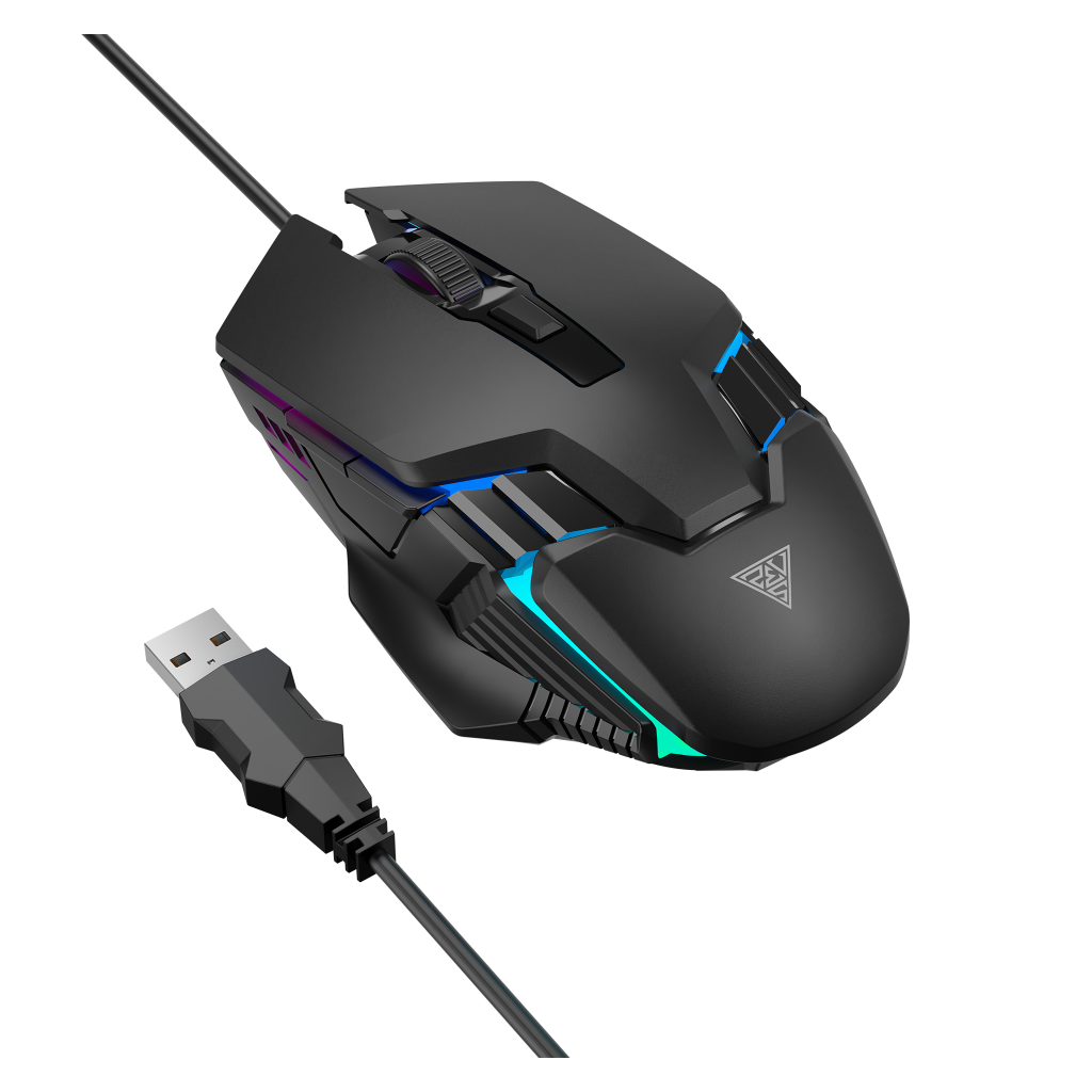 GAMDIAS AURA GS4, Çok Renkli Aydınlatma,  USB Kablolu, 6 Programlanabilir Buton, Gaming Mouse, 3.600 DPI, Siyah - Gamdias - görsel 2