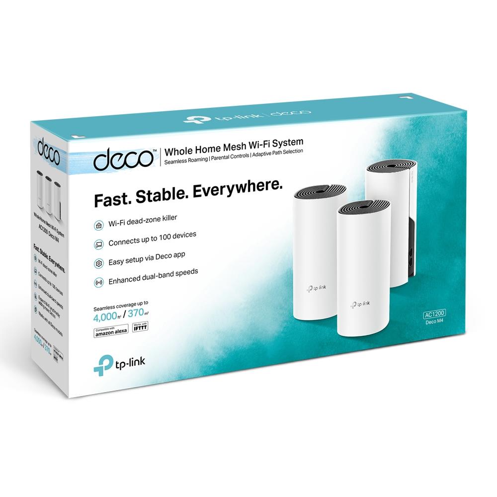 TP-LINK DECO M4 1200MBPS MESH WIFI SİSTEMİ (ÜÇLÜ) - Tp-Link