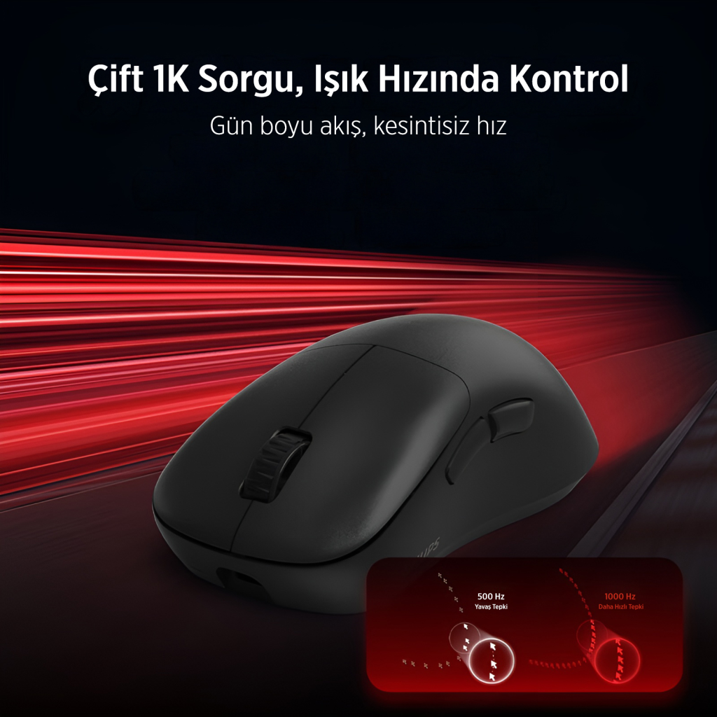 PHILIPS SPK9418B, EVNIA, Siyah, USB Nano 2,4Gh ve Bluetooth Kablosuz, 12.000dpi, Optic, 6 Programlanabilir Buton, Şarj Edilebilir, GAMING Mouse - Philips - görsel 4