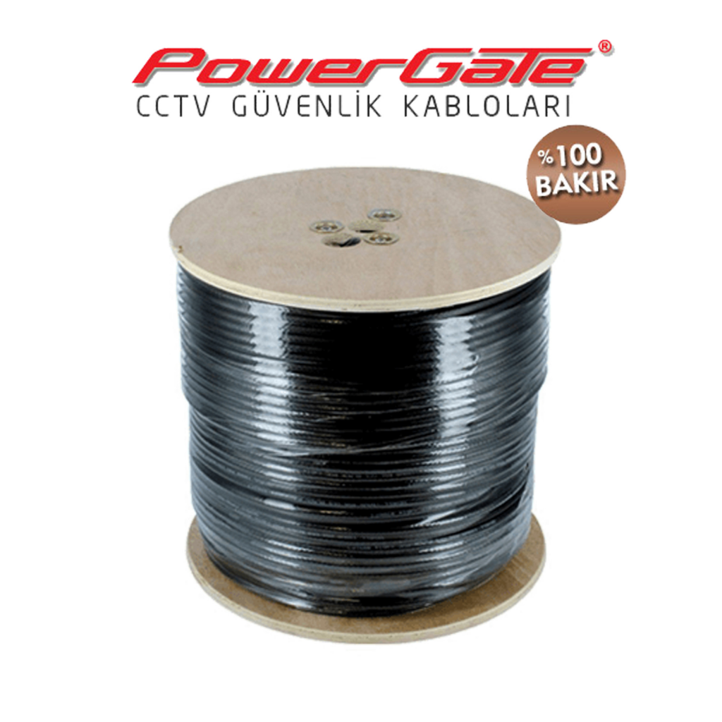 PowerGate OUT 250mt, 2+1 (2x0,50+0,33) %100Bakır, DIŞ ORTAM, CCTV Güvenlik Kablosu - PowerGate