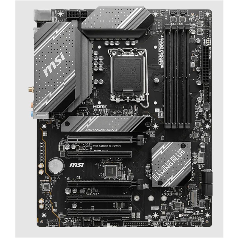 MSI B760 GAMING PLUS WIFI DDR4 1700P DDR4 SES GLAN DP/HDMI SATA3 USB3.2 ATX - MSI - görsel 3