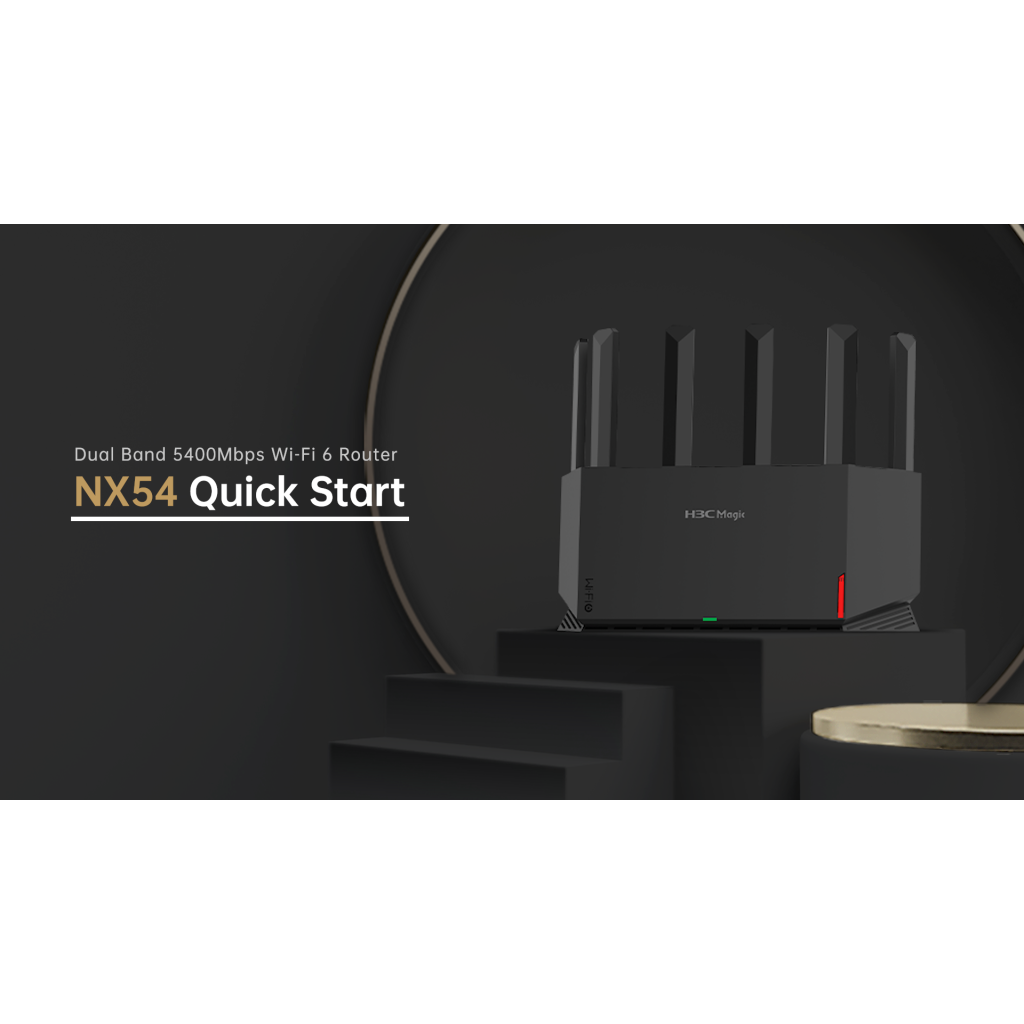 H3C Magic NX54, Dual Band, WiFi 6, 5400Mbps, 4Port GigaBit, 6ad Anten, Masaüstü, Router, Access Point - H3C - görsel 4