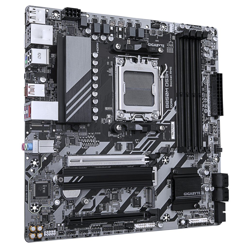 GIGABYTE B850M DS3H, 4xDDR5, 2xM.2, 2xDP, HDMI, Type-C, AM5 Soket GAMING Anakart - Gigabyte - görsel 3