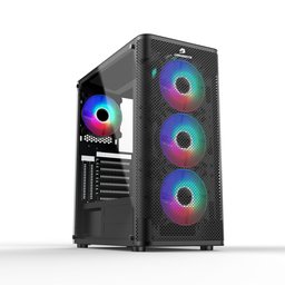 GAMEBOOSTER GB-M206B USB3.0 4x12CM ARGB FAN SIYAH ATX METAL KASA - GAMEBOOSTER