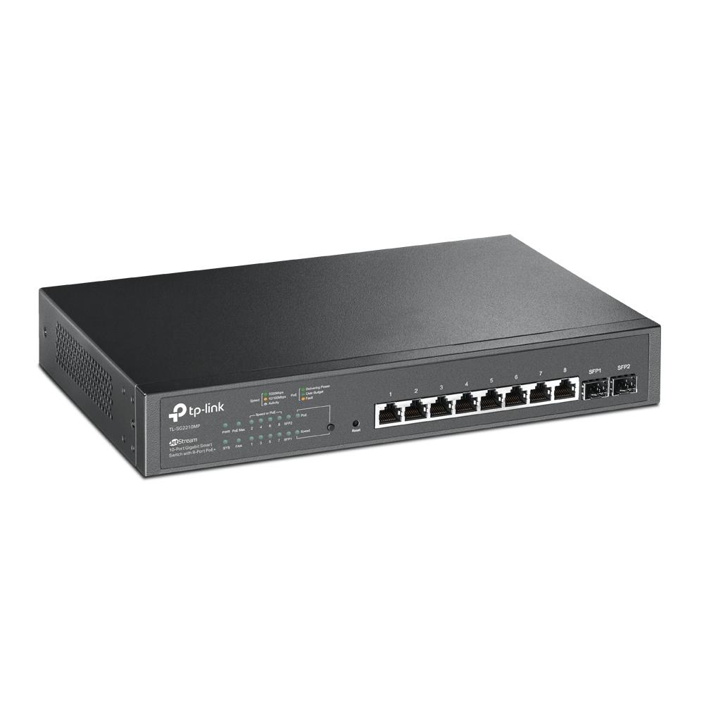 TP-LINK OMADA TL-SG2210MP 8 PORT GIGABIT+ 2XGIGABIT SFP UPLINK YÖNETİLEBİLİR 150W POE RACKMOUNT SWITCH - Tp-Link - görsel 2