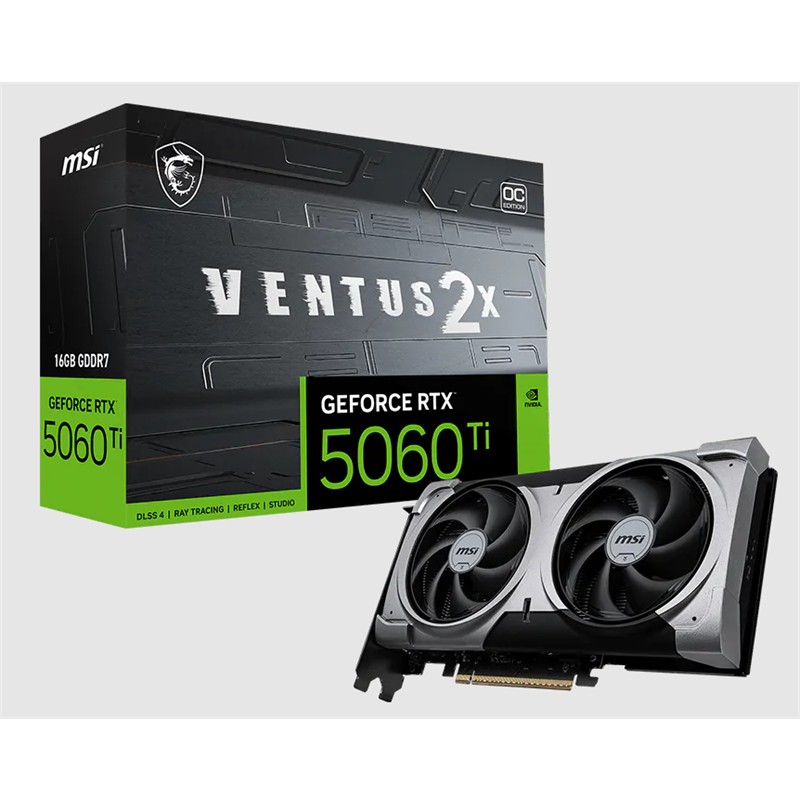 MSI GEFORCE RTX5060TI 16G VENTUS 2X OC PLUS 16GB GDDR7 128BIT 1XHDMI 3XDP EKRAN KARTI - Msi