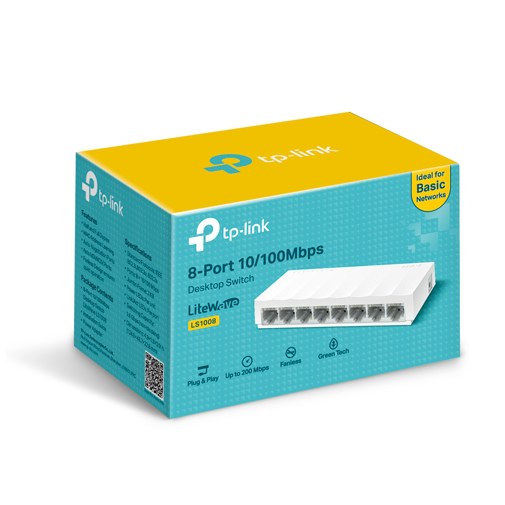 TP-LINK LS1008, Green Tech, 8 Port, MegaBit, Yönetilemez, Masaüstü Switch - Tp-Link - görsel 4