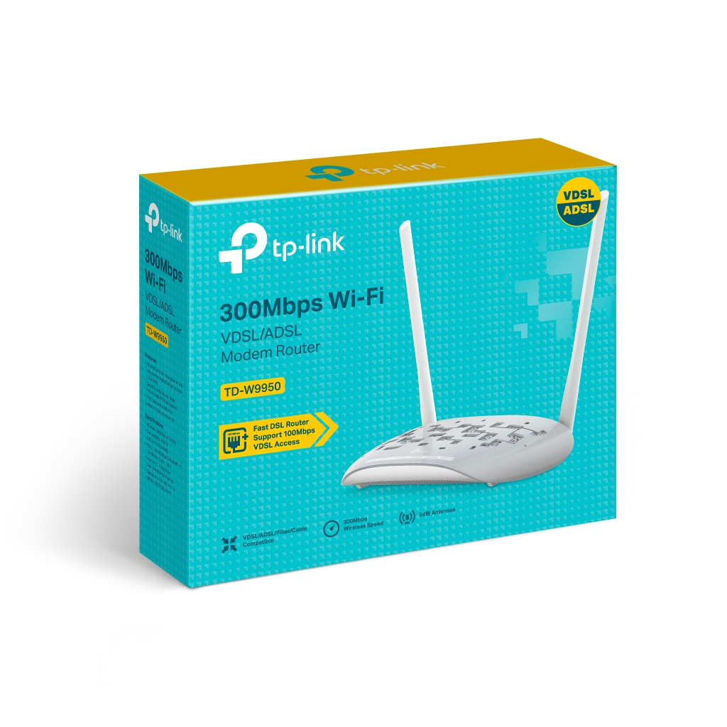 TP-LINK TD-W9950 300Mbps 4 Port Kablosuz 2x5dBi Anten ADSL2+/ VDSL2 Modem/ Router - TP-LINK - görsel 6