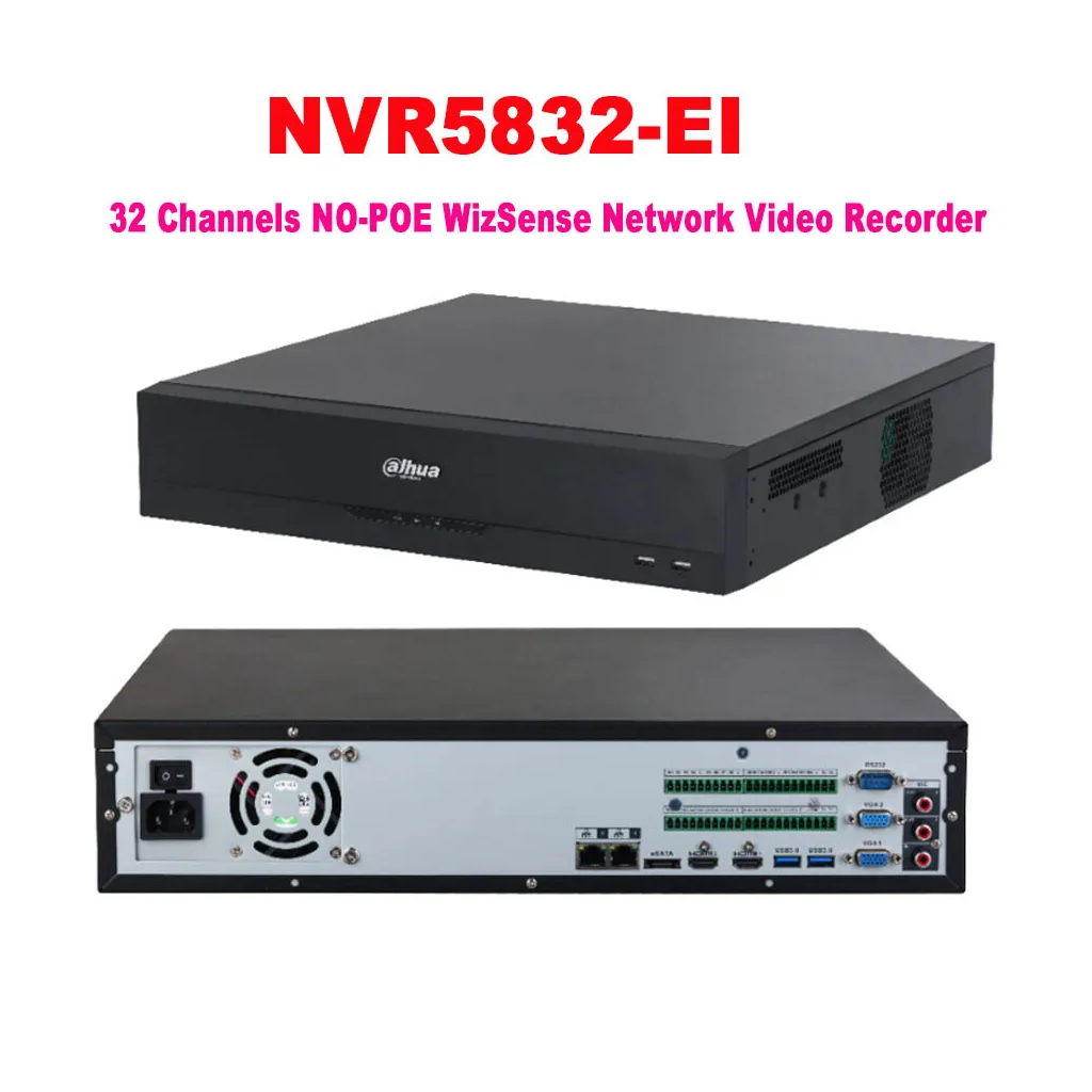 DAHUA  NVR5832-EI, 32Kanal, 32Mpix, H265+, 8 HDD Desteği, 1080P Kayıt, 384Mbps Bant Genişliği, 2 Port GigaBit Lan, RAID 0/15/6/10, NVR - Dahua - görsel 2