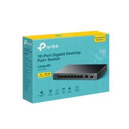 TP-LINK LS1210GP 10 PORT 10/100/1000 8xPOE 61W +1SFP YONETILMEZ SWTCH - TP-LINK