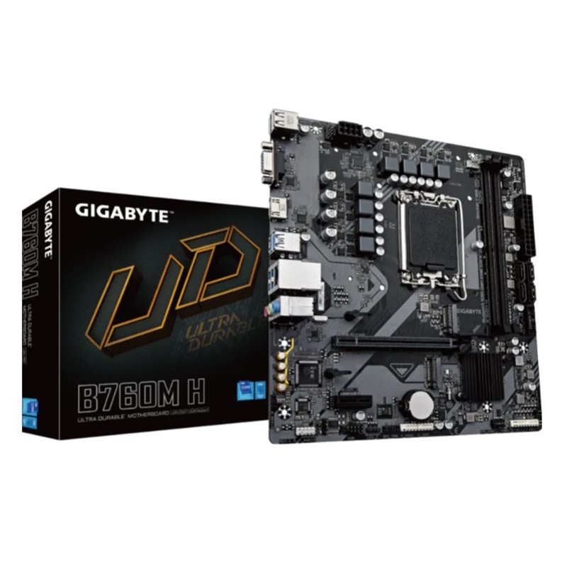 GIGABYTE B760M-H DDR5 1700P SES GLAN HDMI/VGA SATA3 USB3.2 mATX - GIGABYTE - görsel 2