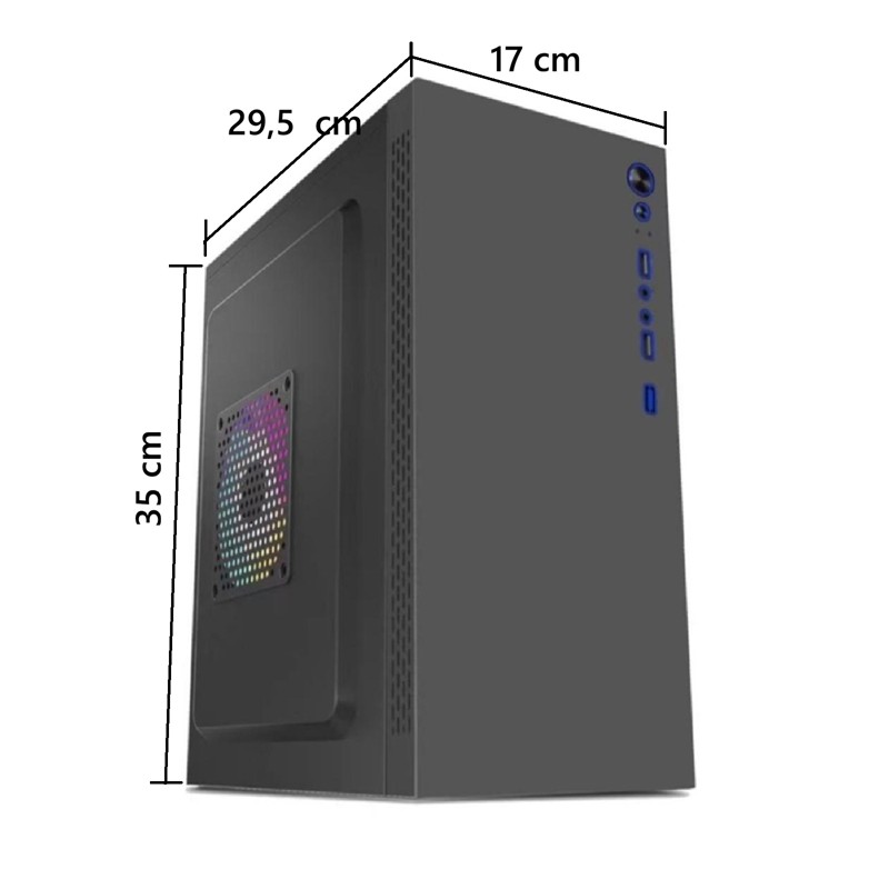 AZTECH AZTB02600 TITAN 600W SİYAH USB 2.0 MİCRO ATX KASA - Aztech