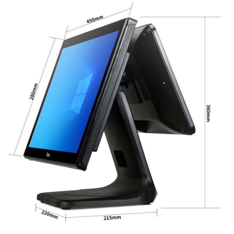 TIWOX TP-4950D 18.5" I5 5.NESİL 128GB NWME SSD 8GB DDR3 RAM 1366X768 POS PC + 13.2" MÜŞTERİ EKRANI - Tiwox - görsel 2