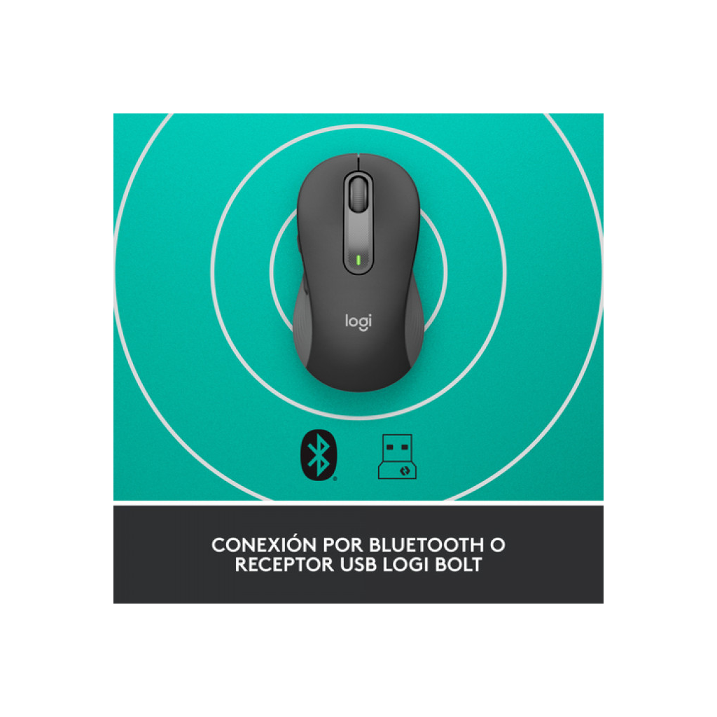 LOGITECH Signature M650 Bluetooth Kablosuz siyah Sessiz Mouse - LOGITECH - görsel 5