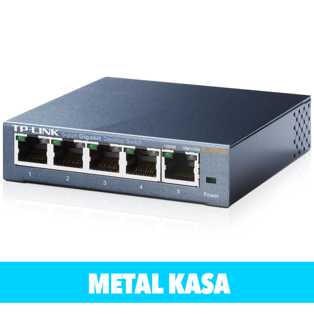 TP-LINK TL-SG105, 5 Port, GigaBit, Yönetilemez, Metal Kasa, Masaüstü Switch - Tp-Link - görsel 3