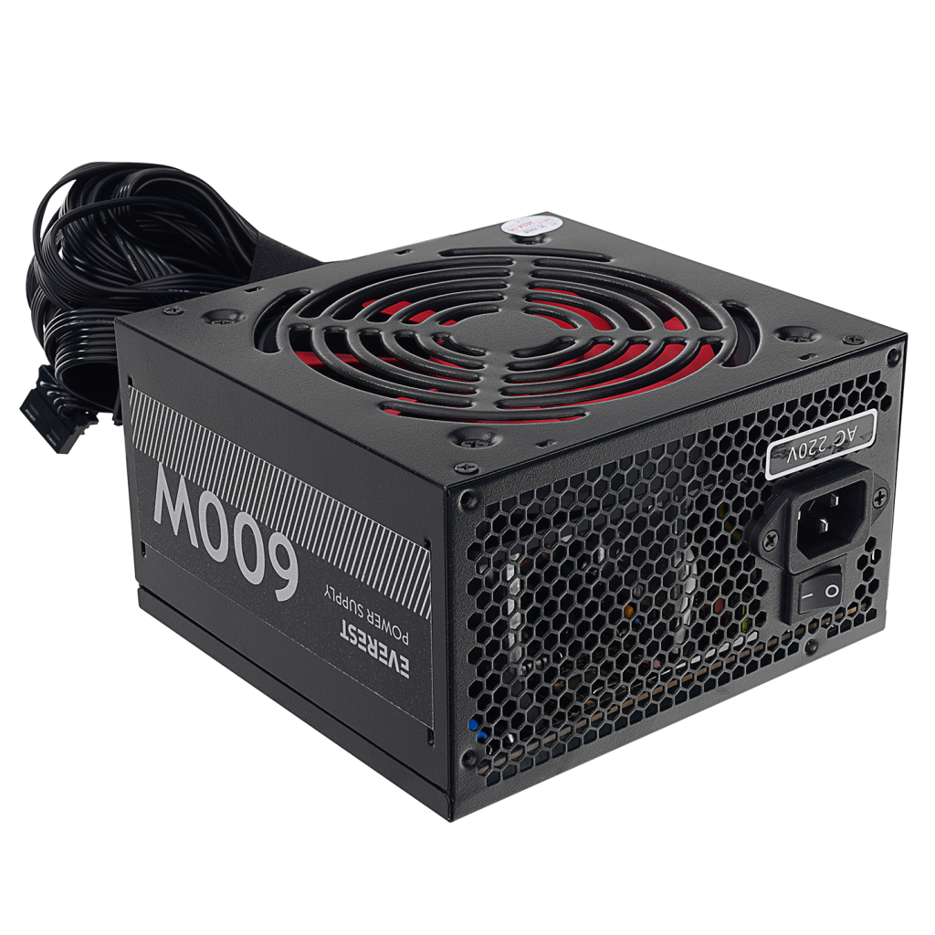 EVEREST EPS-600A, Peak 600W, 12cm Fan, ATX, Aktif PFC, GAMING Power Supply (PSU) Bulk - Everest - görsel 3