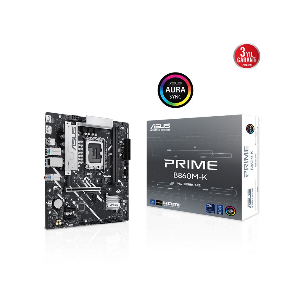 ASUS PRIME B860M-K B860 DDR5 (Vga Yok) GLan 2.5G mATX HD DP USB3 M2 1851p Anakart - ASUS - görsel 2
