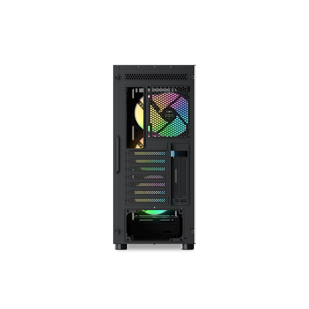 SAMA S40BK Black, H700BK 700W, 80 PLUS, Tempered Glass Panel, Mesh Ön Panel, Type-C, 4x120mm ARGB Fan, ATX, GAMING KASA - Sama - görsel 3