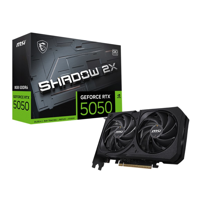 MSI RTX5050 8GB GDDR6 128BIT 3xDP/HDMI (GEFORCE RTX 5050 8G SHADOW 2X OC) - MSI - görsel 2