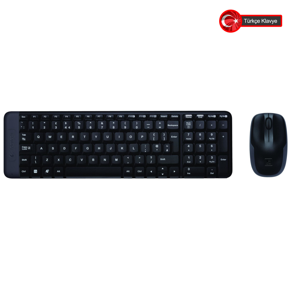 LOGITECH MK220 Q Türkçe Kablosuz Standart Siyah Klavye+ Mouse - LOGITECH - görsel 2