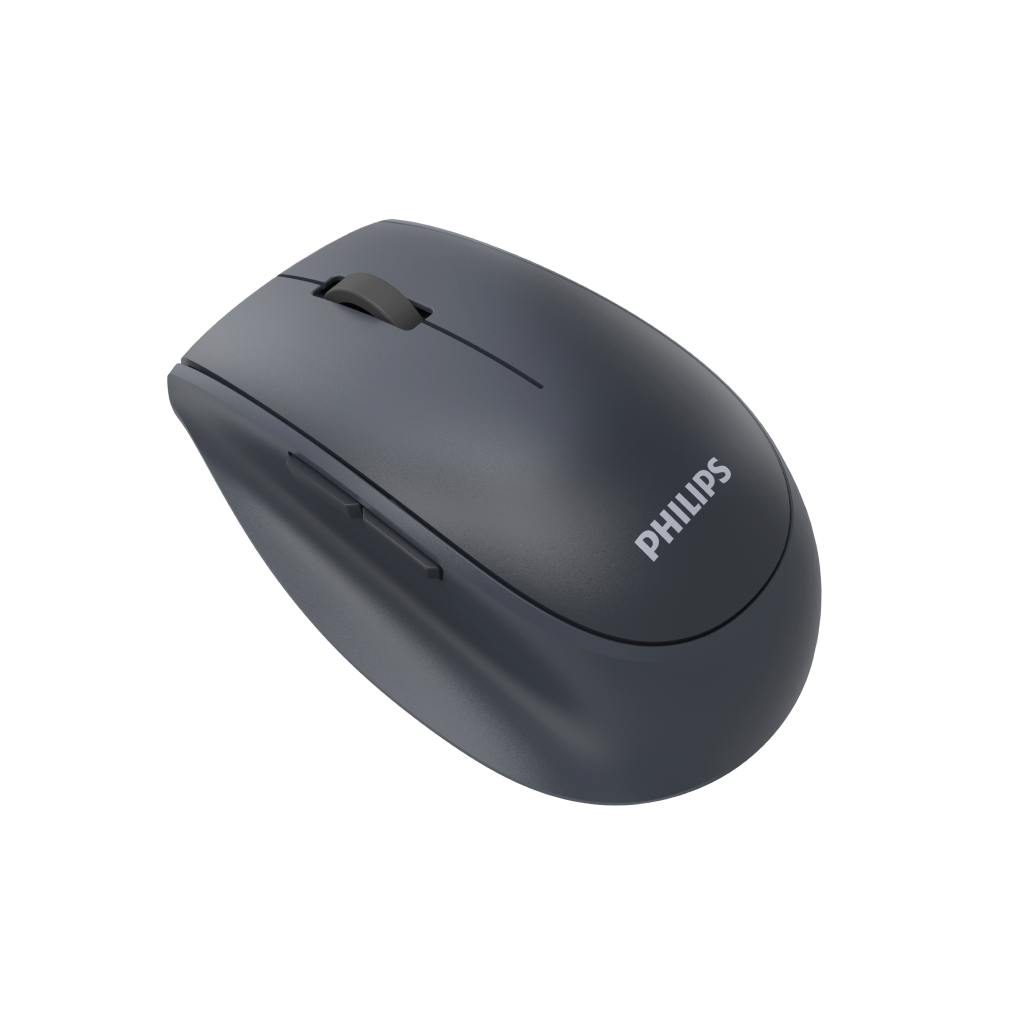 PHILIPS SPK7627K, Gri, USB Nano 2,4Gh ve Bluetooth Kablosuz, 1600dpi, Optic, 5 Tuşlu, Şarj Edilebilir, Sessiz Click, Mouse - Philips