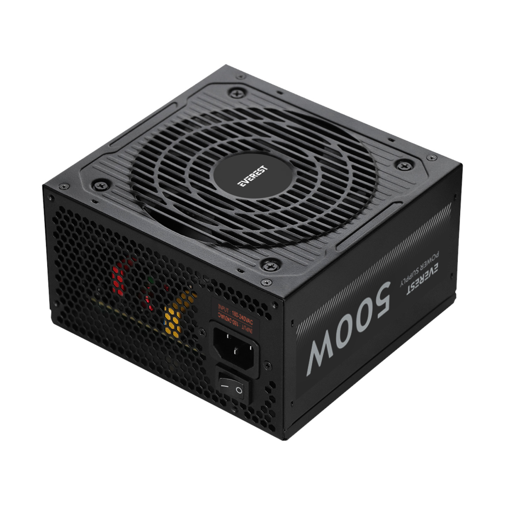 EVEREST EPS-500A, 500W, 12cm Fan, ATX, GAMING Power Supply (PSU) Bulk - Everest