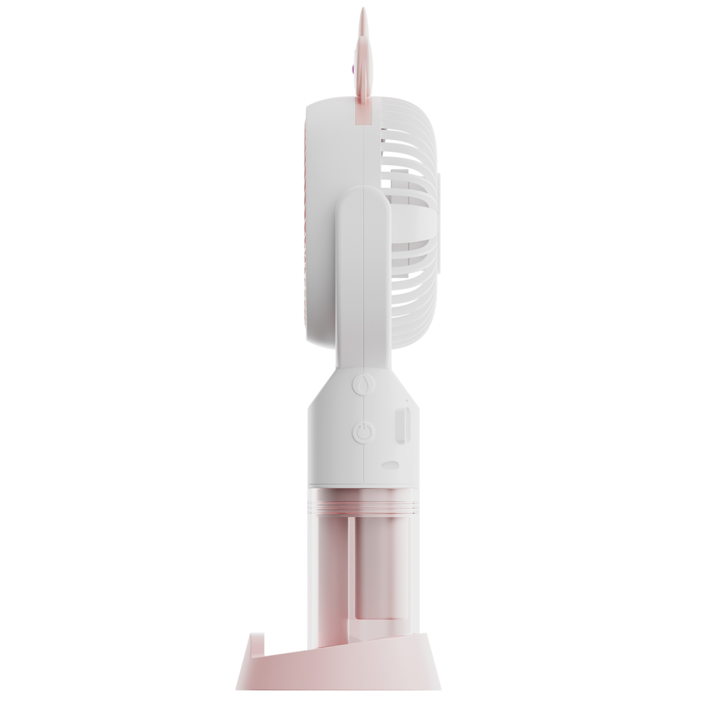 ASONIC AFN26, BEYAZ, 2 Kademeli Hız, Elde Kullanım, Dahili Su haznesi ile Nemlendiricili, Dahili 500mAh Bataryalı, Type-C Şarj Girişli, Vantilatör - Asonic - görsel 4