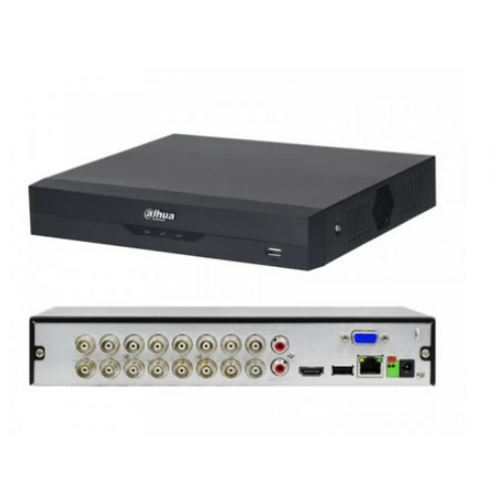 DAHUA XVR5116HS-5M-I3, 16 Kanal, 5Mpix H265+, 1 HDD, 5in1 DVR Cihazı - Dahua