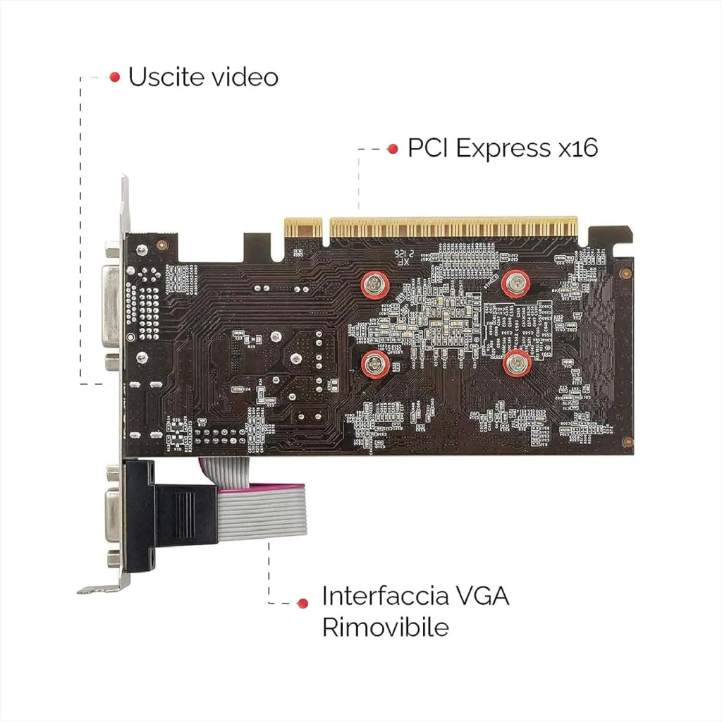 PELADN Nvidia GT 610, 2Gb, GDDR3, 64Bit, 1xD-Sub, 1xDVI, 1xHDMI Ekran Kartı - Peladn - görsel 3