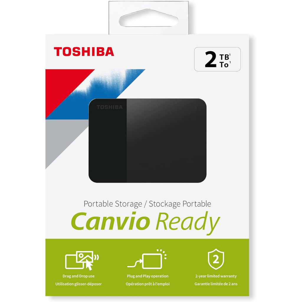 TOSHIBA HDTP320EK3AA Canvio Ready 2.5" 2TB ~ 5.0 Gbit/s USB 3.2 Gen1 Siyah Taşınabilir Harddisk - TOSHIBA - görsel 2