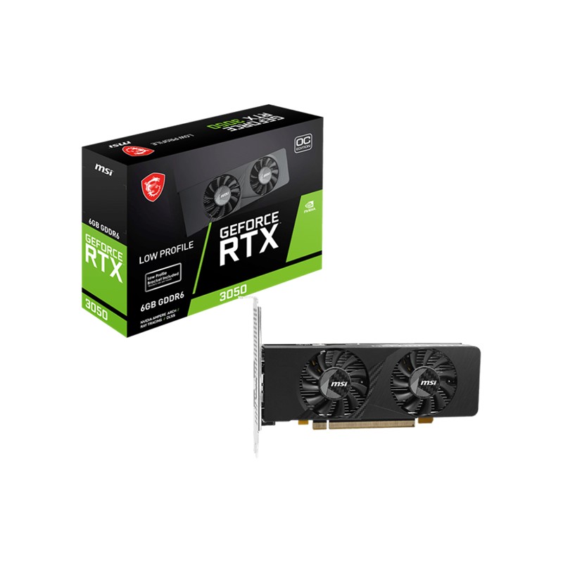 MSI RTX3050 6GB GDDR6 96BIT DP/2xHDMI (GEFORCE RTX 3050 LP E 6G OC) - MSI - görsel 2