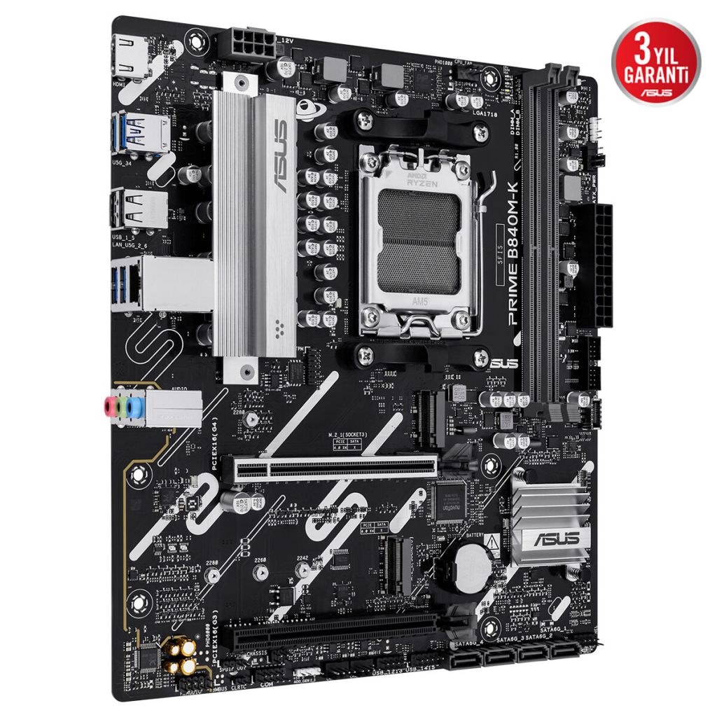 ASUS PRIME B840M-K B840 DDR5 (Vga Yok) GLan 2.5G ATX HD M2 AM5 AMD Anakart - ASUS - görsel 4