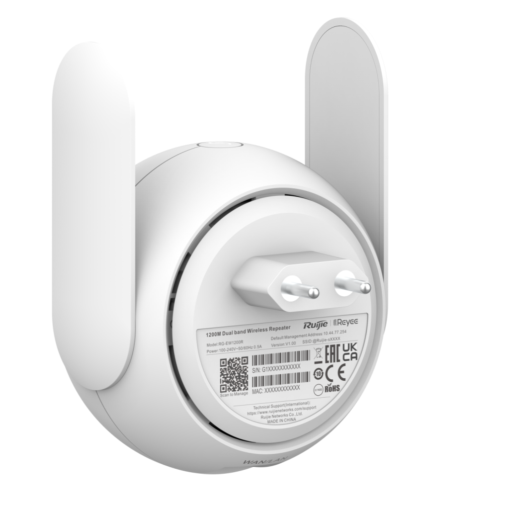 RUIJIE Reyee RG-EW1200R, 1Port, 1200Mbps, Dual Band, Wifi 5, WPS Butonu, Reyee Mesh, Menzil Genişletici - RUIJIE - görsel 3
