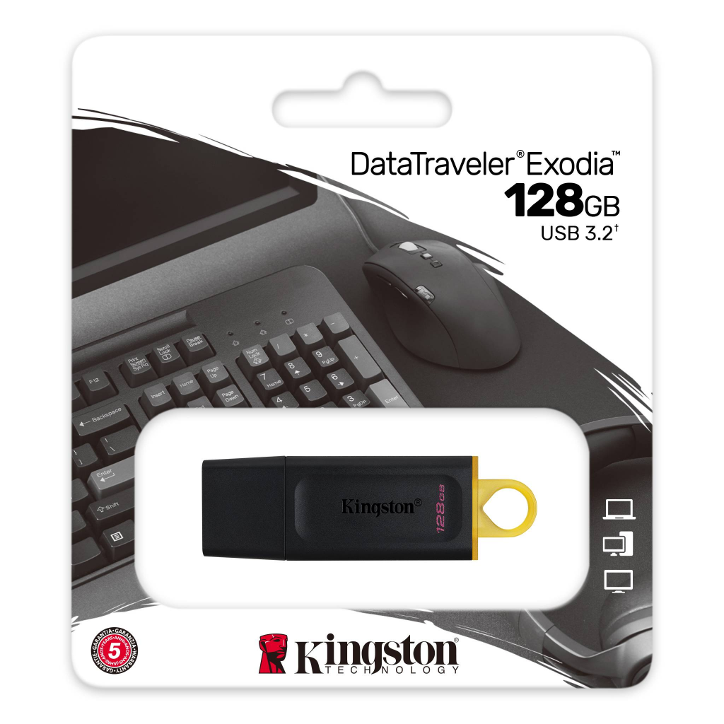 KINGSTON DTX/128GB DataTraveler Exodia 128GB USB 3.2 Siyah/Sarı USB Bellek - KINGSTON - görsel 2
