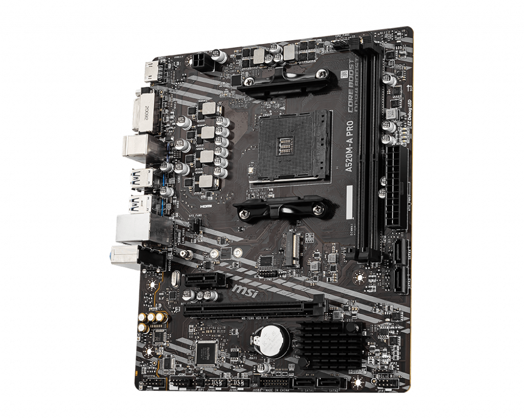 MSI A520M-A PRO AM4 DDR4 SES GLAN HDMI/DVI SATA3 USB3.2 mATX - MSI - görsel 4